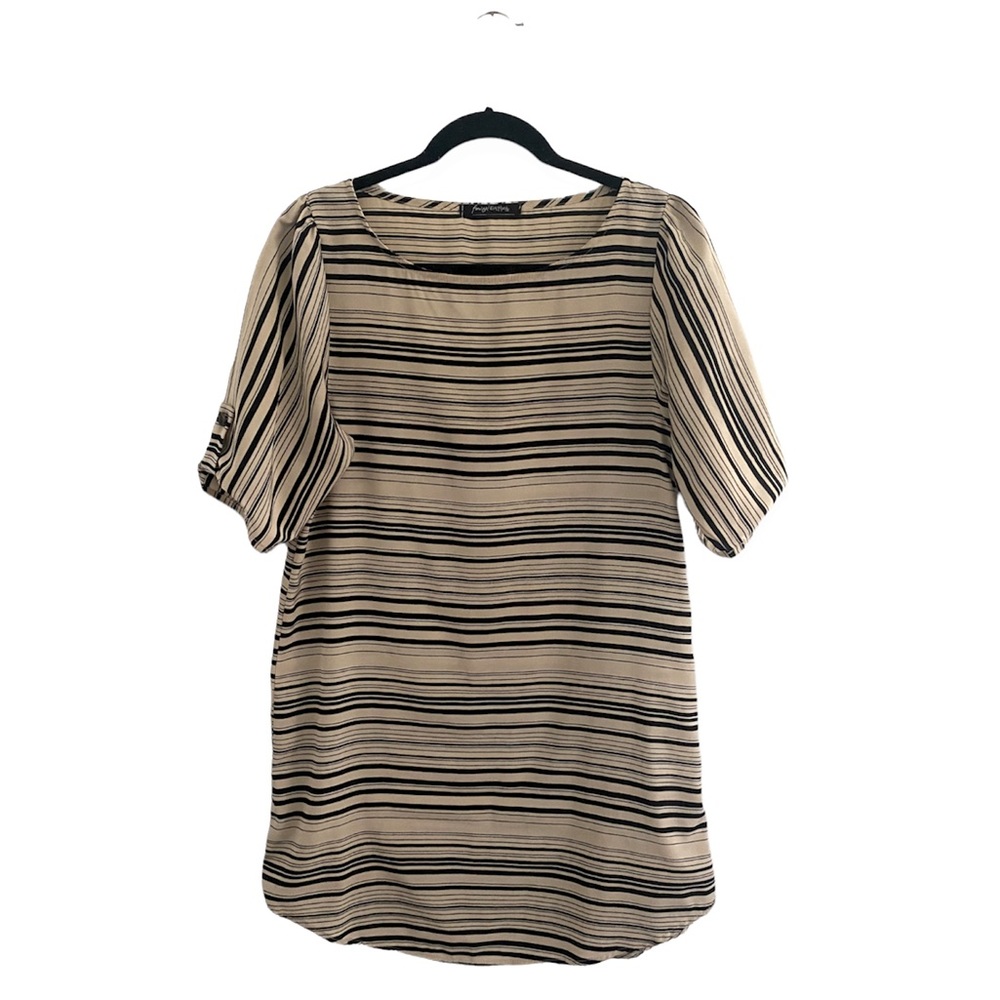 Striped Cream and Black Tunic